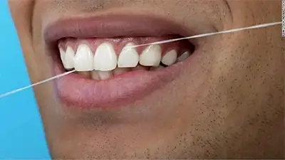 flossing teeth